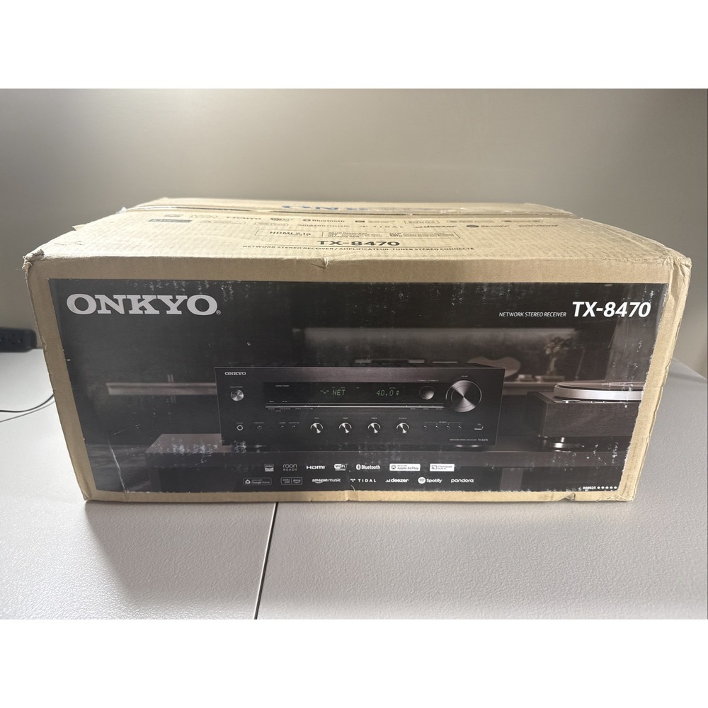 Onkyo TX-8470 110W 2-Channel 8K Network AVR Receiver Black Smart Home NIB‎ New